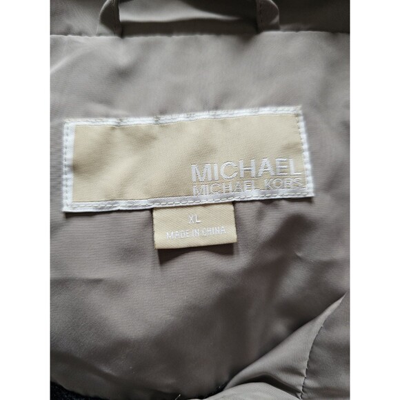 Michael Kors Full Zip Hooded Trench Coat in beige nylon material Women’s XL - Picture 7 of 7